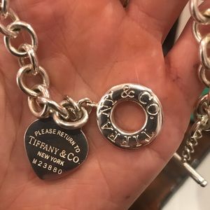 Tiffany Tag Toggle Heart Necklace. Sterling Silver